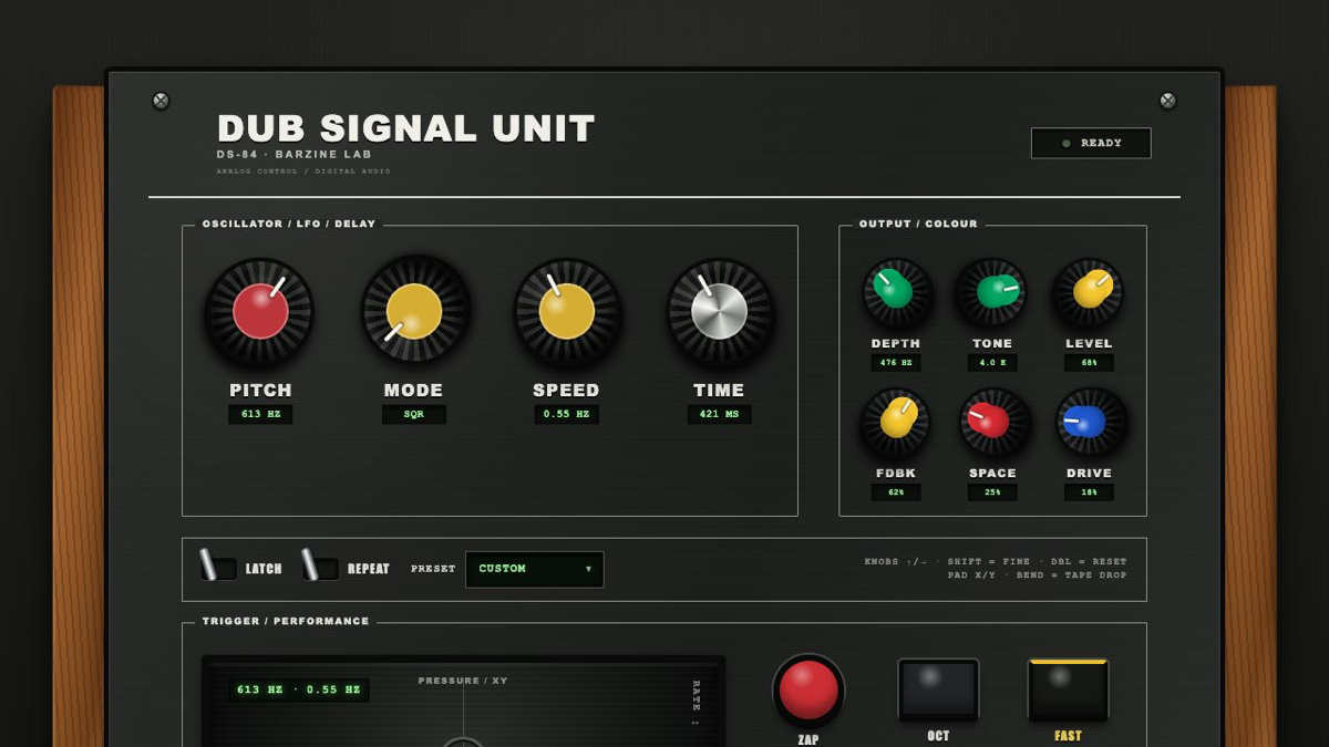 DUB SIGNAL UNITの操作画面