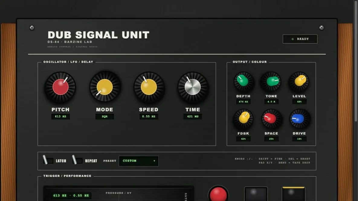 DUB SIGNAL UNITの操作画面
