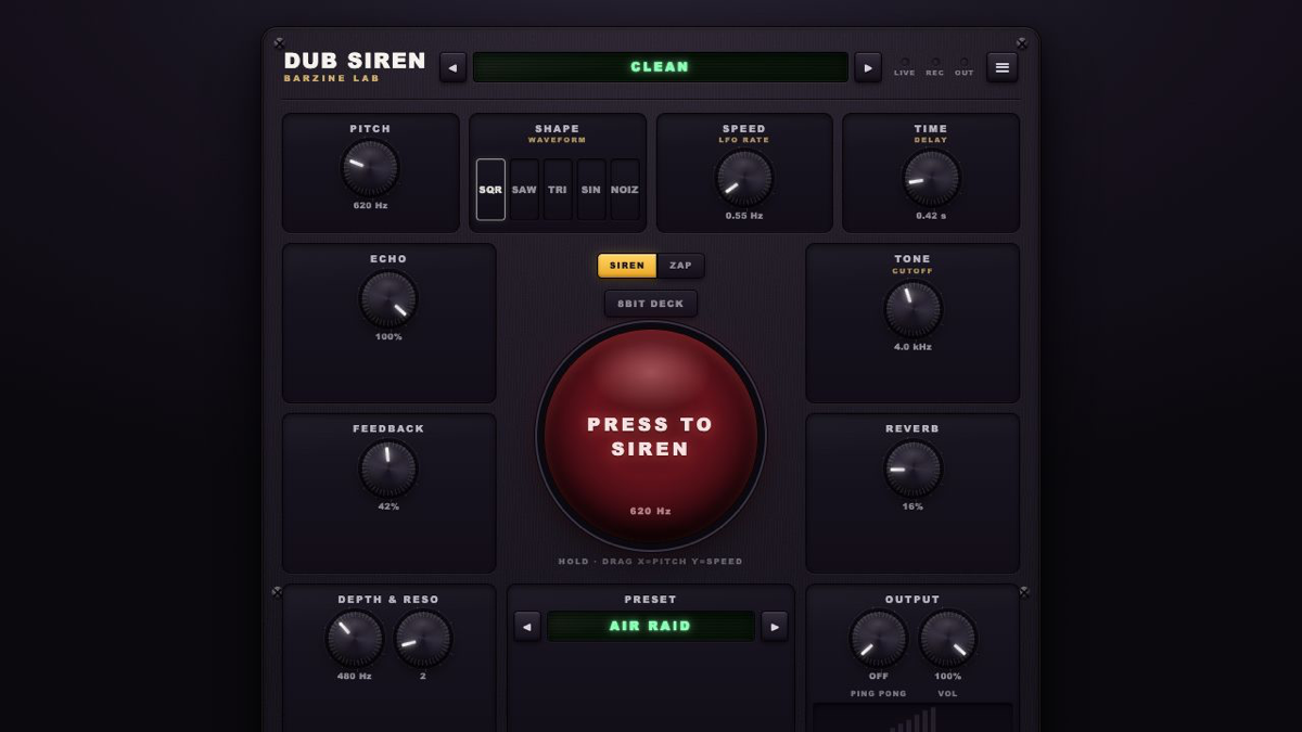 DUB SIREN DECKの操作画面